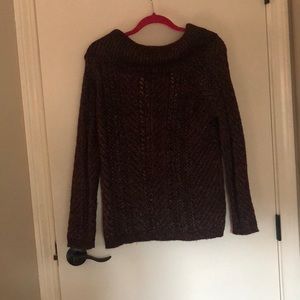 Maroon off the shoulder sweater